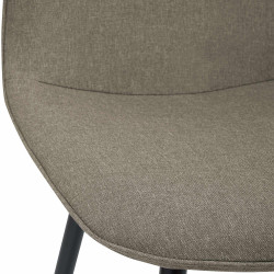 Lot de 2 chaises de salle à manger en tissu Maryam