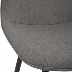 Lot de 2 chaises de salle à manger en tissu Maryam
