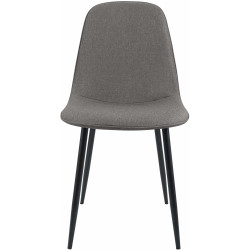 Lot de 2 chaises de salle à manger en tissu Maryam