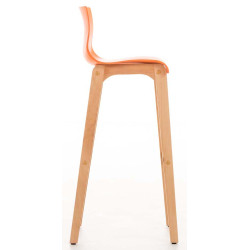 Lot de 2 tabourets de bar Hoover Natura orange