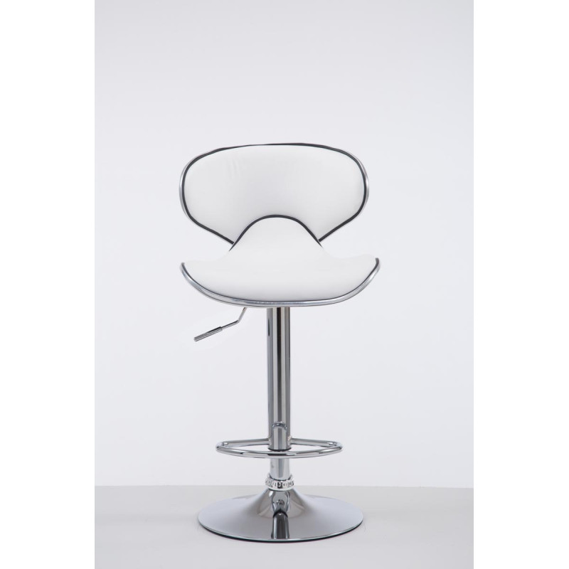 Tabouret de bar Las Vegas V2 chrome blanc