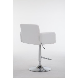 Tabouret de bar Los Angeles, en similicuir C blanc