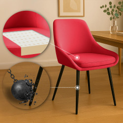 Lot de 2 chaises de salle à manger Elmira en velours noir