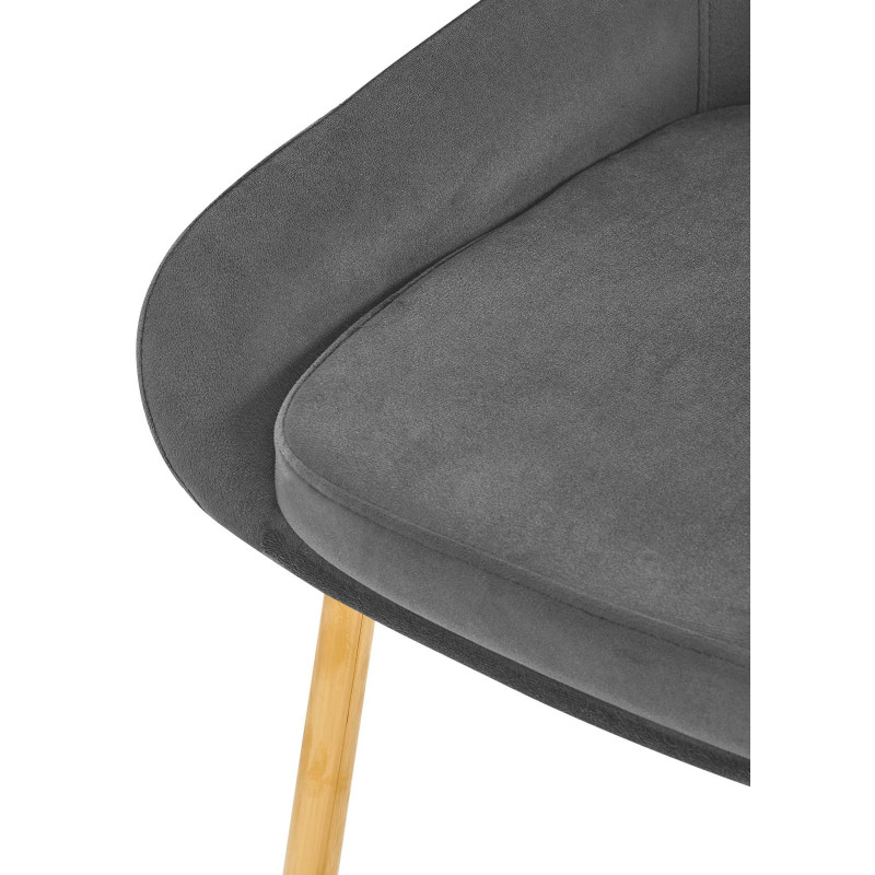 Lot de 2 chaises de salle à manger Elmira en velours doré