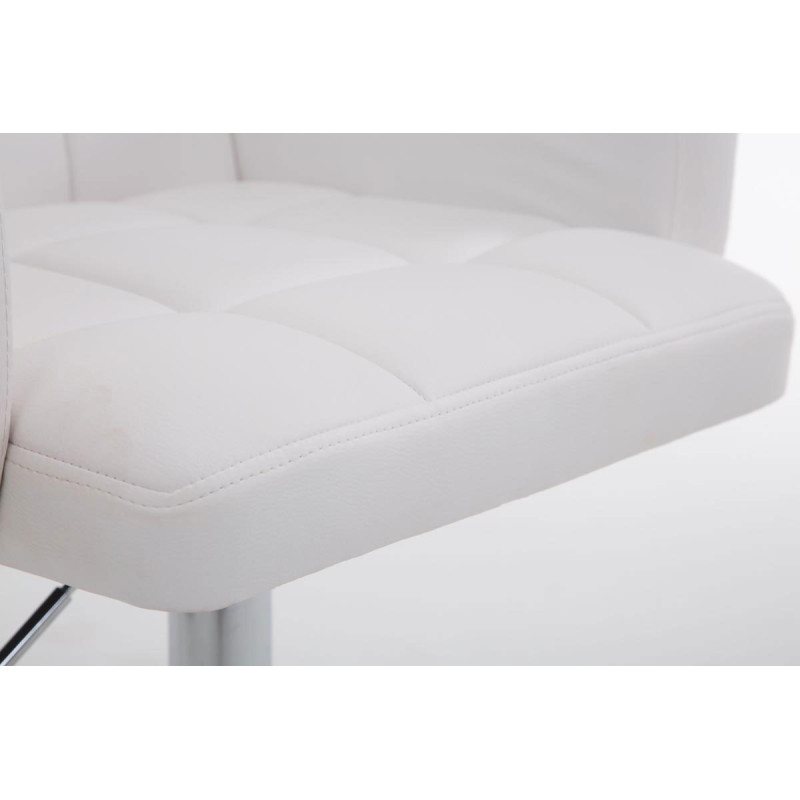 Tabouret de bar Los Angeles en cuir artificiel C blanc