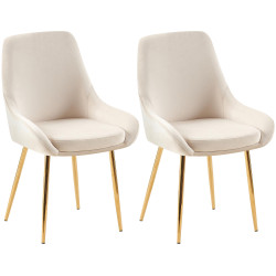Lot de 2 chaises de salle à...