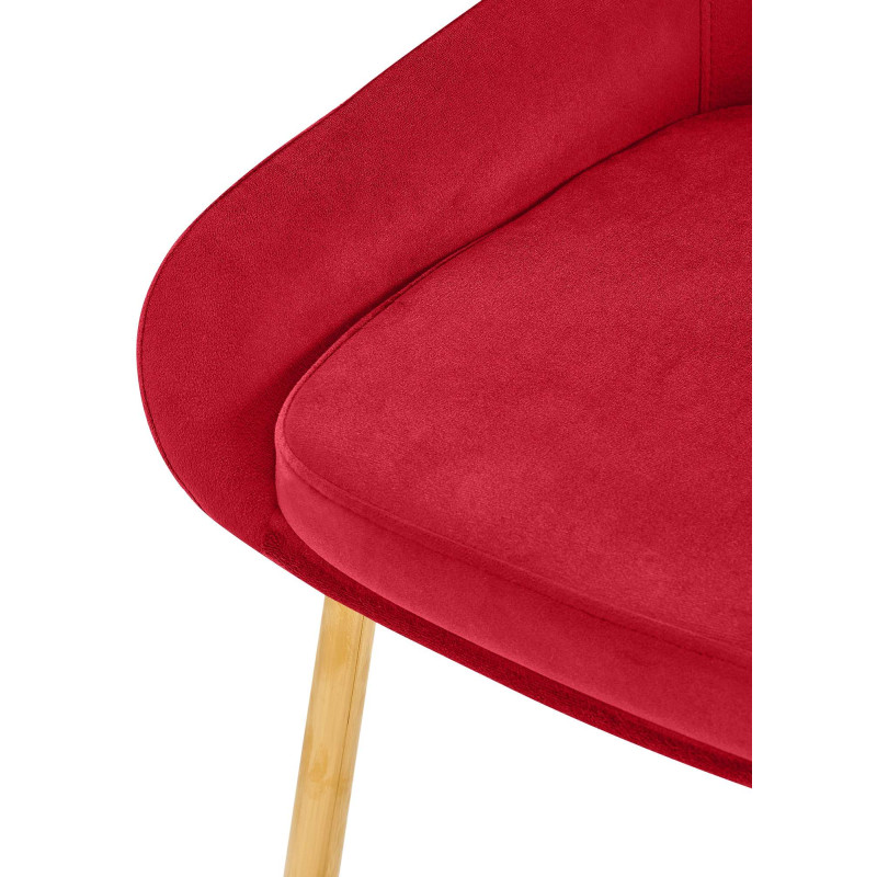 Lot de 2 chaises de salle à manger Elmira en velours doré