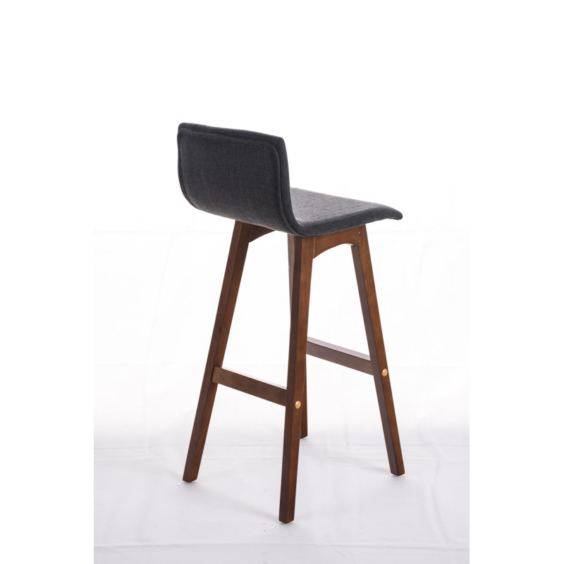 Tabouret de bar Taunus en tissu noyer