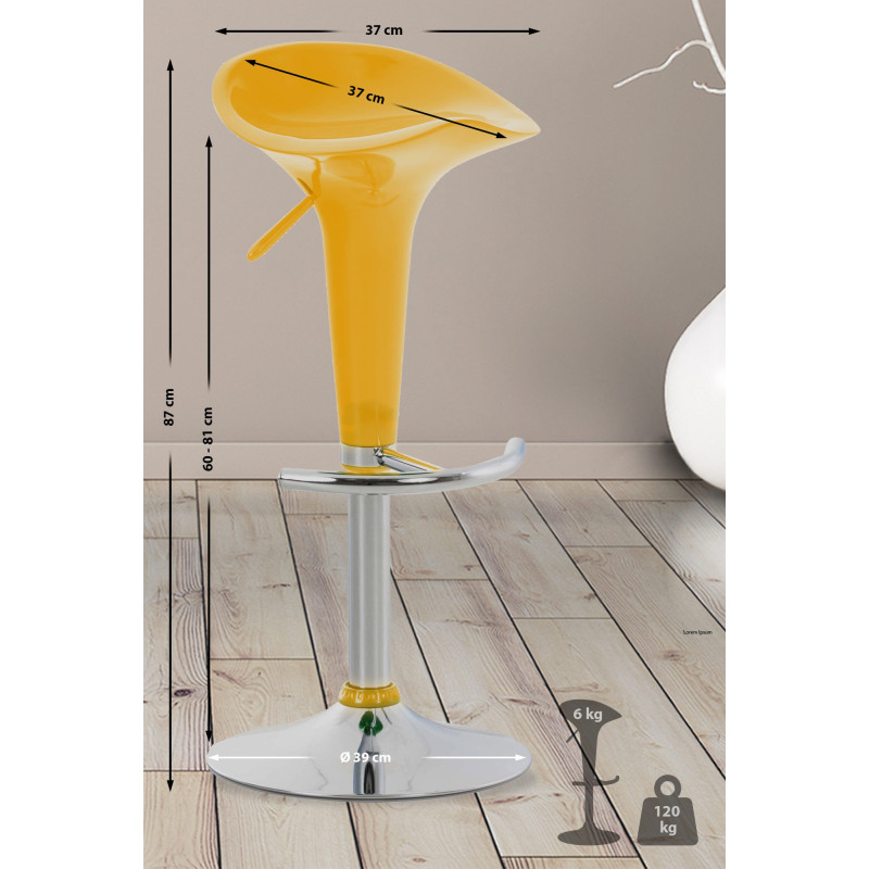 tabouret de bar Saddle jaune