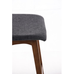 Tabouret de bar Taunus en tissu noyer