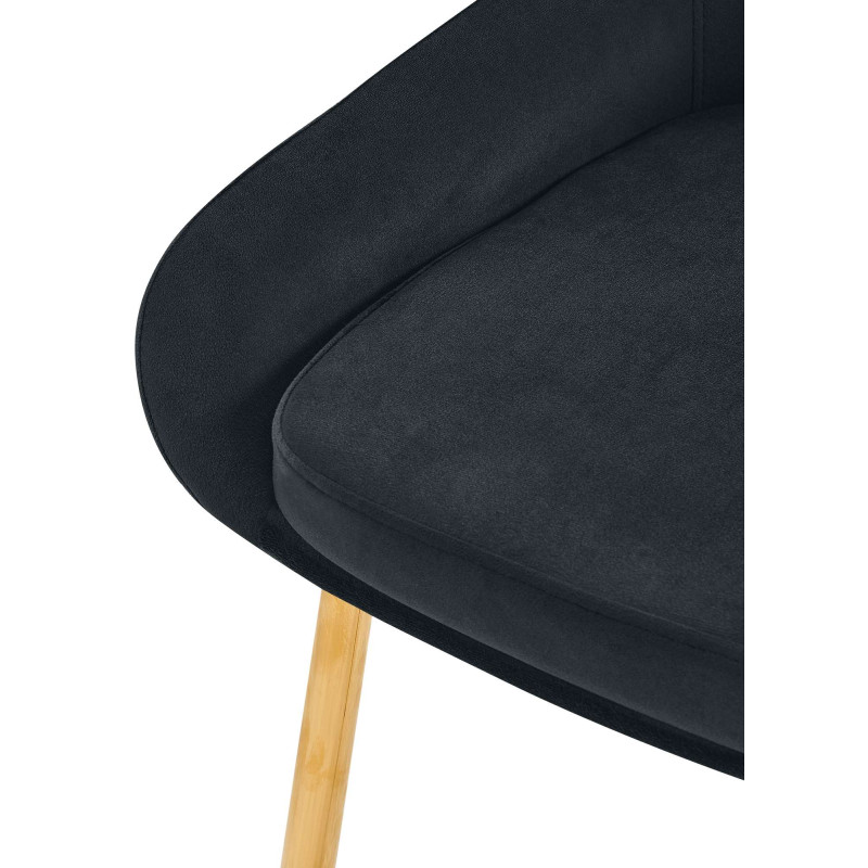 Lot de 2 chaises de salle à manger Elmira en velours doré