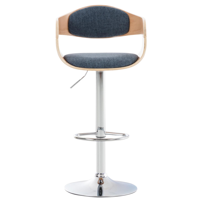 Lot de 2 tabourets de bar en tissu Kingston C naturel/bleu