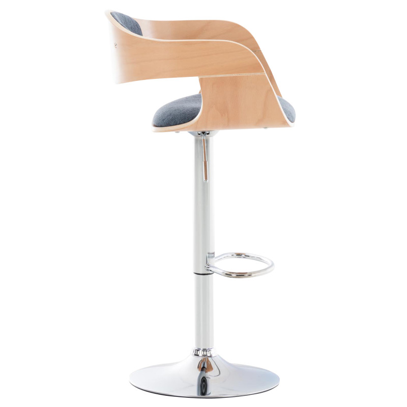 Lot de 2 tabourets de bar en tissu Kingston C naturel/bleu