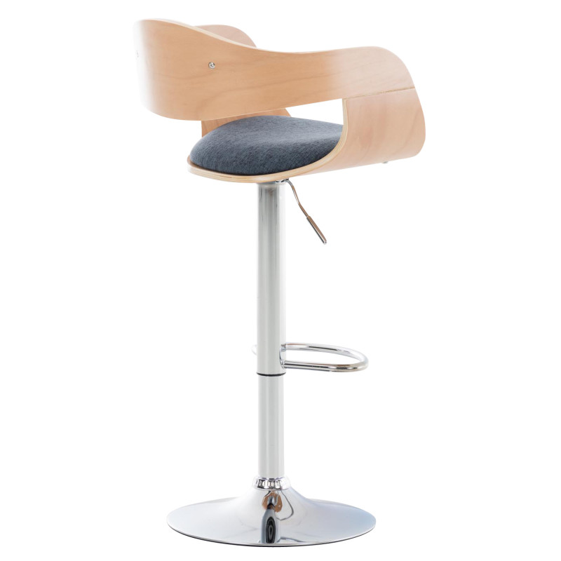 Lot de 2 tabourets de bar en tissu Kingston C naturel/bleu
