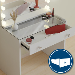 Coiffeuse Mereta blanc