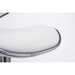 Tabouret de bar Las Vegas V2 chrome blanc