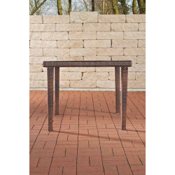 Table Bari 100x100 brun tacheté