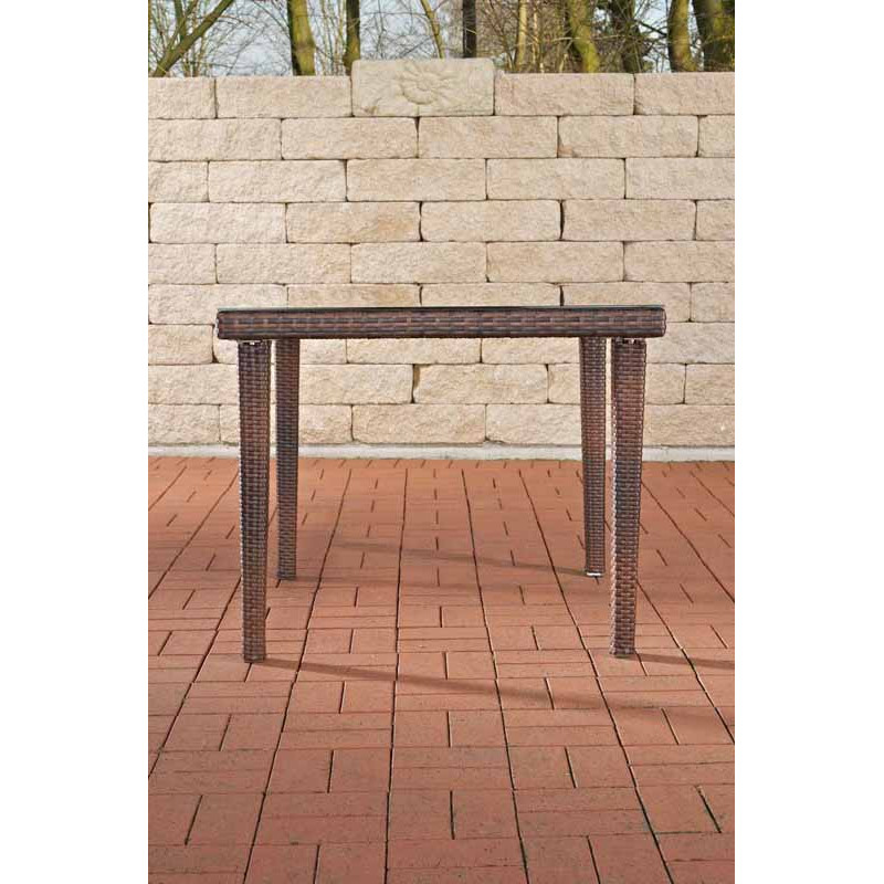 Table Bari 100x100 brun tacheté