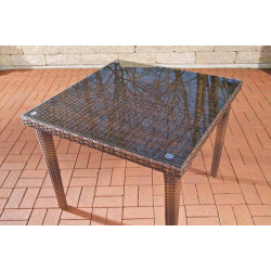 Table Bari 100x100 brun tacheté