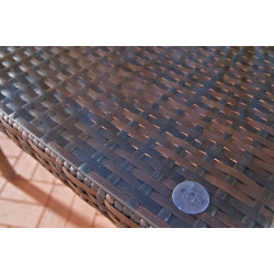 Table Bari 100x100 brun tacheté