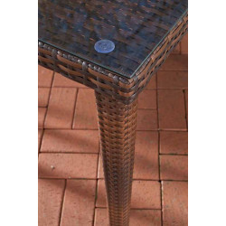 Table Bari 100x100 brun tacheté