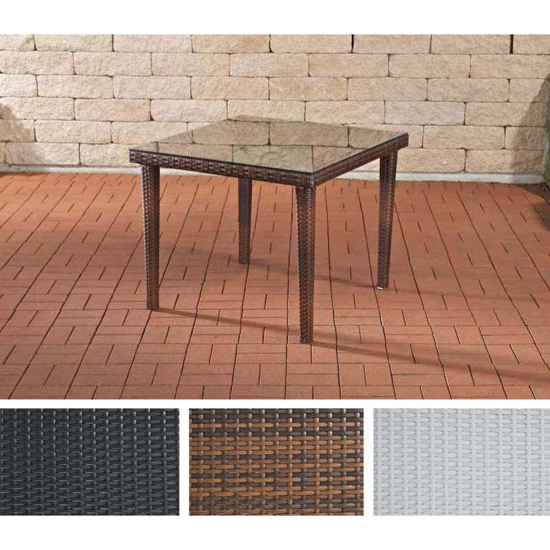 Table Bari 100x100 brun tacheté