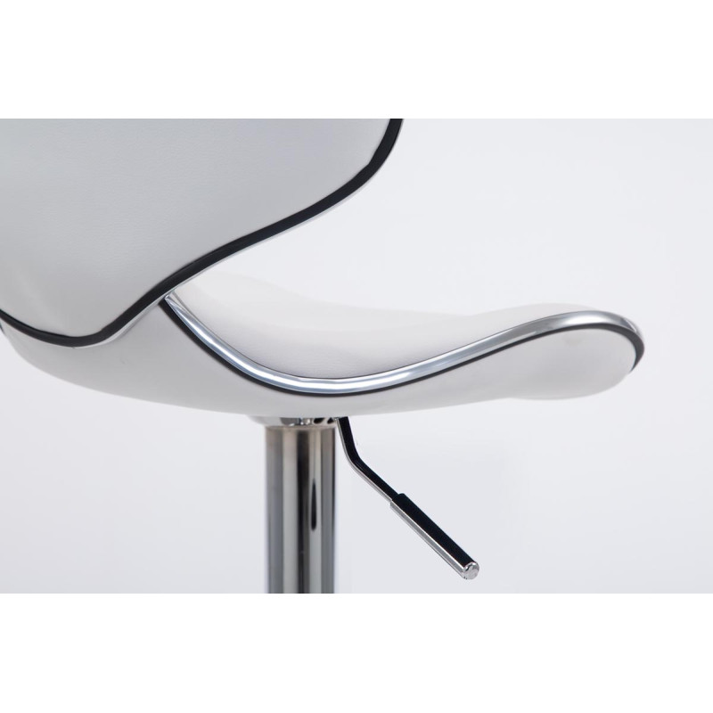 Tabouret de bar Las Vegas V2 chrome blanc