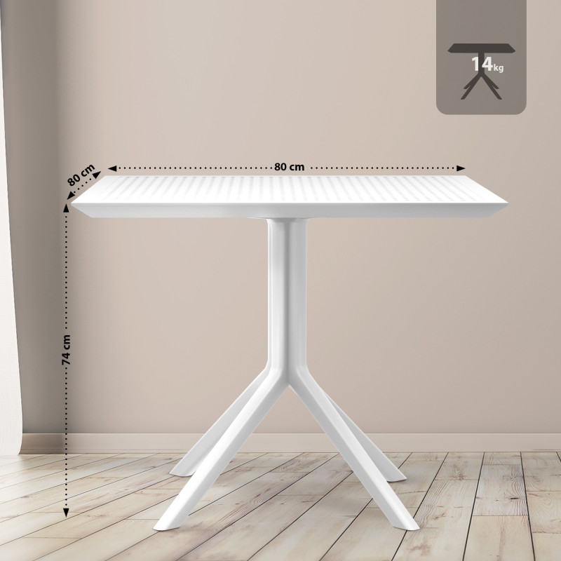 Table Sky 80 cm blanc