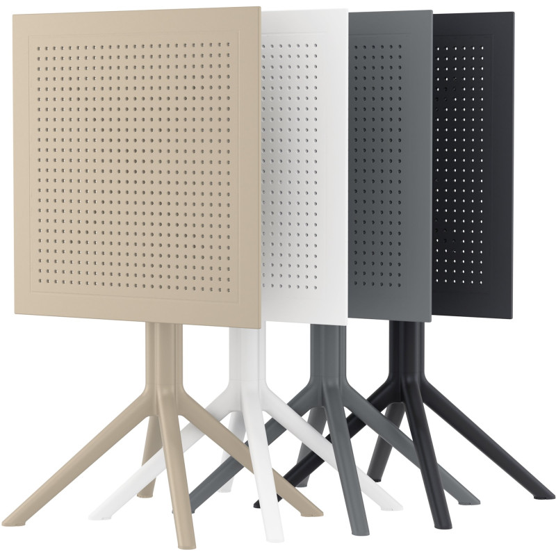 Table pliante Sky carrée blanc