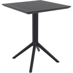 Table pliante Sky carrée noir