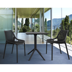 Table pliante Sky carrée noir
