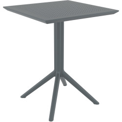 Table pliante Sky carrée gris foncé