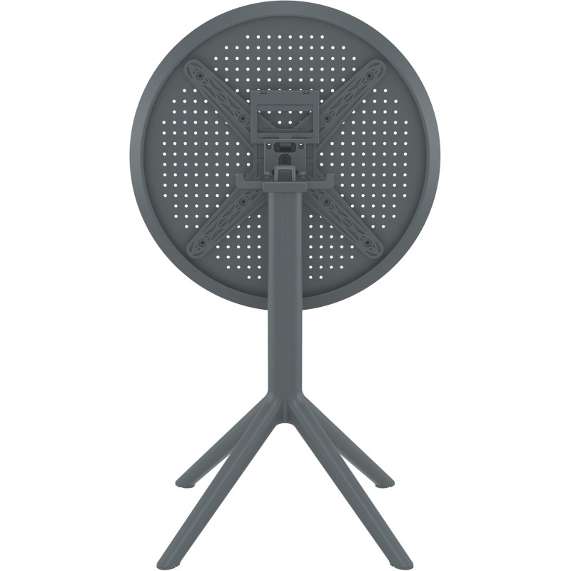 Table pliante Sky ronde gris foncé