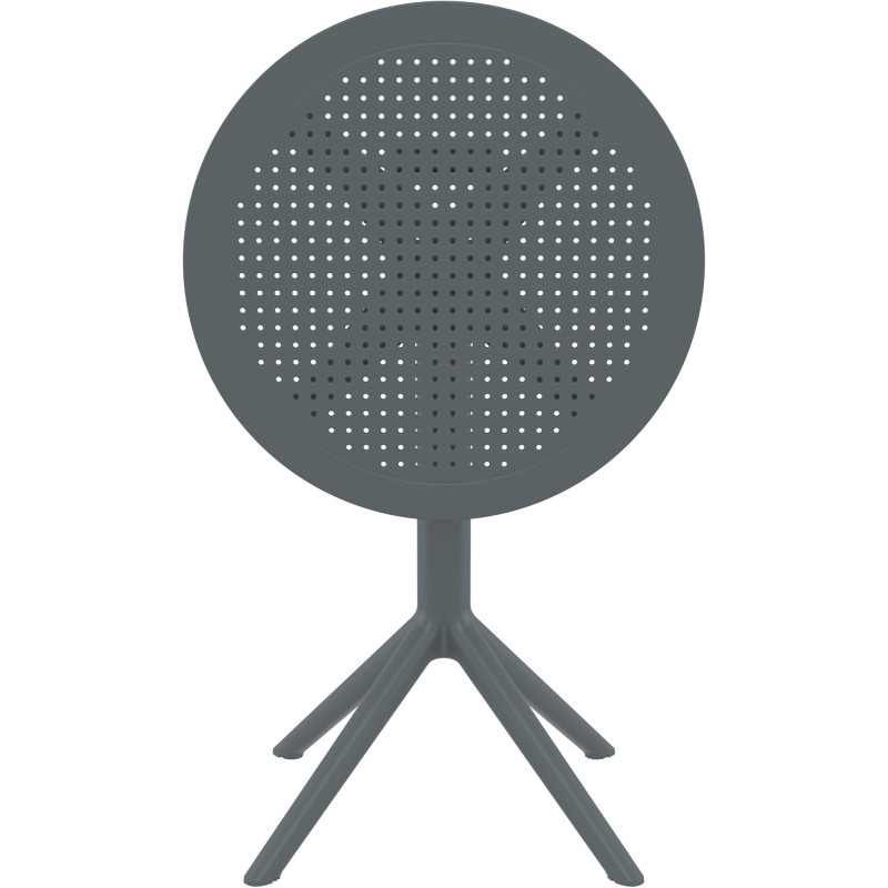 Table pliante Sky ronde gris foncé