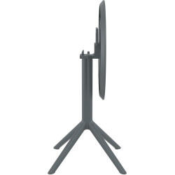 Table pliante Sky ronde gris foncé