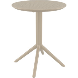 Table pliante Sky ronde taupe