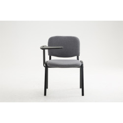 Chaise Ken avec table pliante en tissu gris