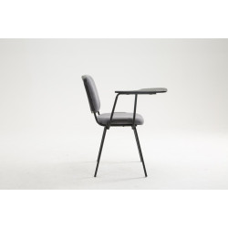Chaise Ken avec table pliante en tissu gris