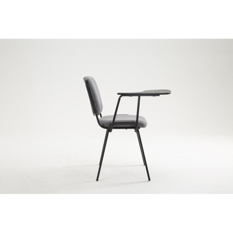 Chaise Ken avec table pliante en tissu gris