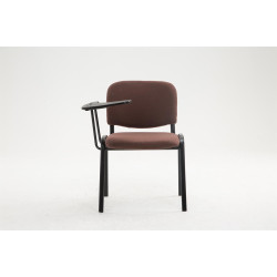Chaise Ken avec table pliante en tissu brun
