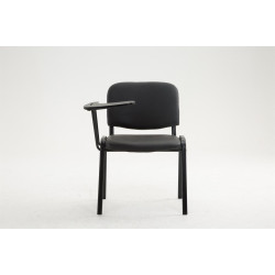 Chaise Ken avec table pliante en similicuir noir