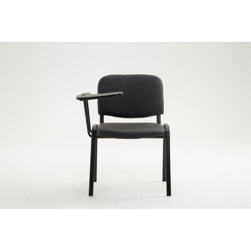Chaise Ken avec table pliante en similicuir noir