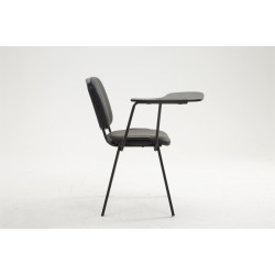 Chaise Ken avec table pliante en similicuir noir
