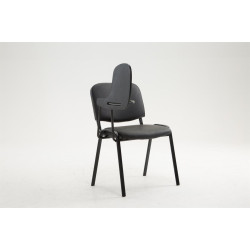 Chaise Ken avec table pliante en similicuir noir