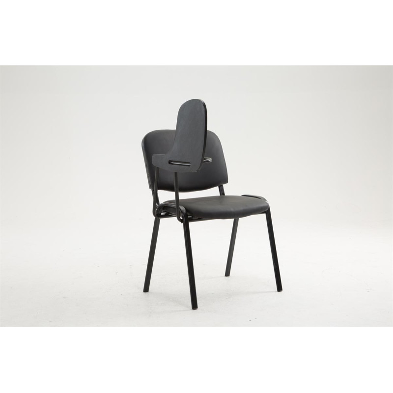 Chaise Ken avec table pliante en similicuir noir