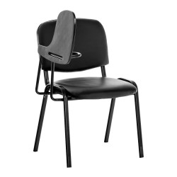 Chaise Ken avec table pliante en similicuir noir