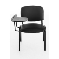 Chaise Ken avec table pliante en similicuir noir