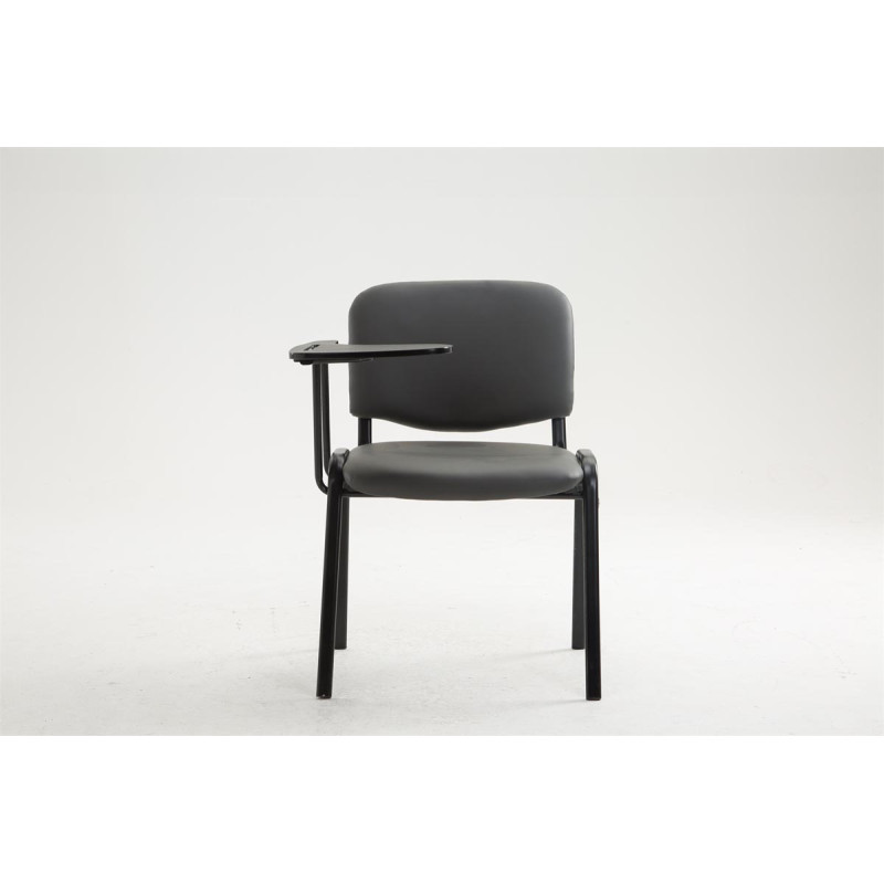 Chaise Ken avec table pliante en similicuir gris