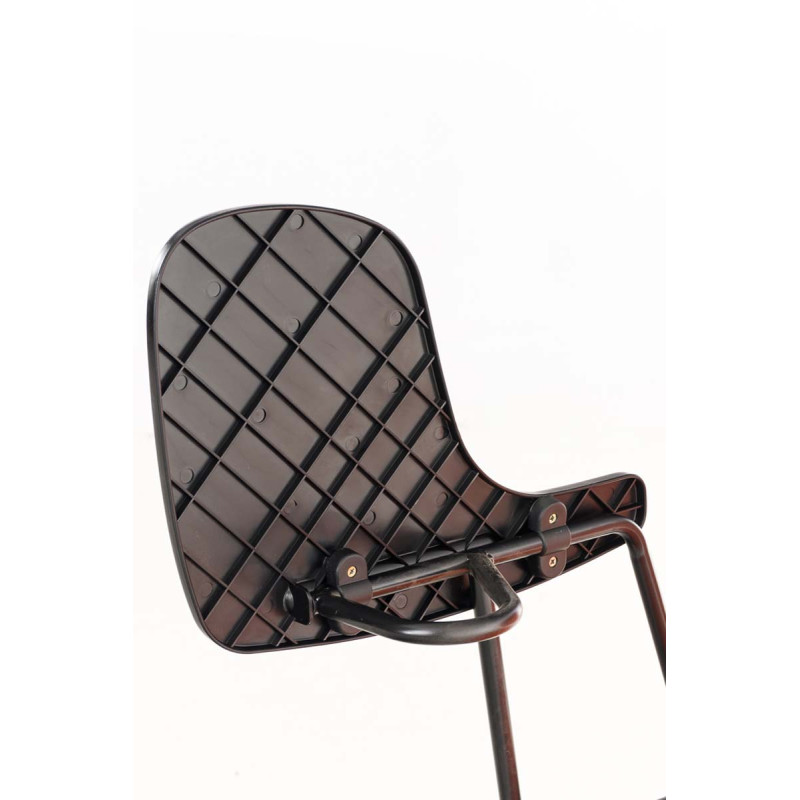 Chaise Ken avec table pliante en similicuir blanc
