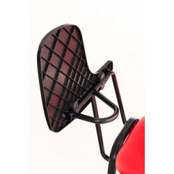 Chaise Ken avec table pliante en similicuir rouge
